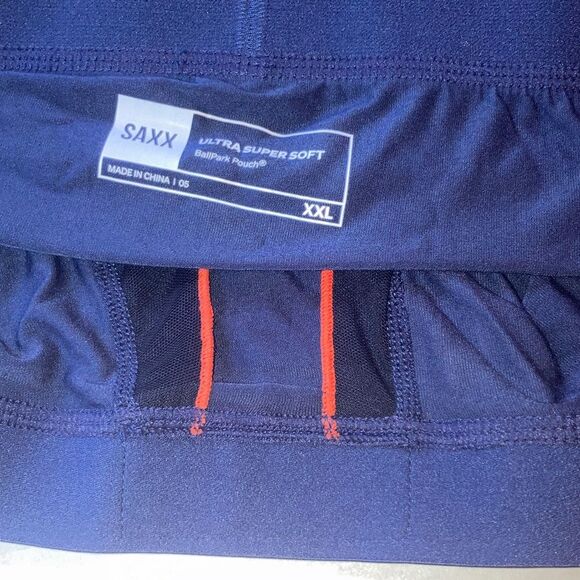 SAXX Ultra Super Soft Stretch Boxer Brief BallPark Pouch Navy Blue L and XXL - Picture 7 of 14